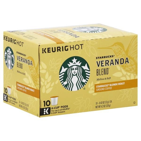 Starbucks Veranda Blend Blonde Roast K-Cup Pods - 10 ct