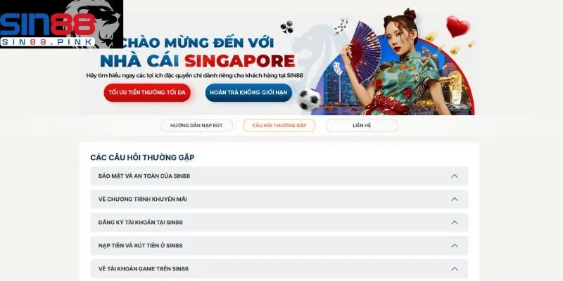 Sin88 27 Các câu hỏi và thắc mắc của bet thủ thường gặp tại Sin88